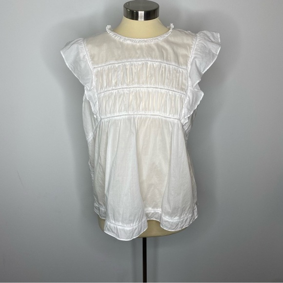 Rails Bright White Filomena Flutter Sleeve Blouse - Picture 3 of 13